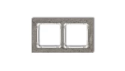 DECO Ramka uniwersalna podwójna - beton (ramka: ciemnoszary spód: biały) ciemny szary 28-0-DRB-2