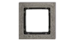 DECO Ramka uniwersalna pojedyncza - beton (ramka: ciemnoszary spód: czarny) ciemny szary 28-12-DRB-1