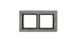 DECO Ramka uniwersalna podwójna - beton (ramka: ciemnoszary spód: czarny) ciemny szary 28-12-DRB-2