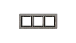 DECO Ramka uniwersalna potrójna - beton (ramka: ciemnoszary spód: czarny) ciemny szary 28-12-DRB-3