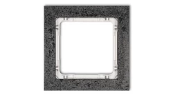 DECO Ramka uniwersalna pojedyncza - beton (ramka: antracytowa spód: biały) antracyt 11-0-DRB-1
