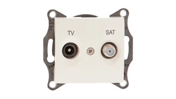 Sedna Gniazdo antenowe TV/SAT przelotowe 8dB kremowe SDN3401223