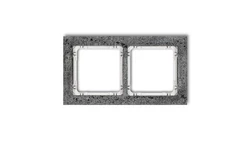 DECO Ramka uniwersalna podwójna - beton (ramka: antracytowa spód: biały) antracyt 11-0-DRB-2