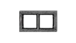 DECO Ramka uniwersalna podwójna - beton (ramka: antracytowa spód: czarny) antracyt 11-12-DRB-2