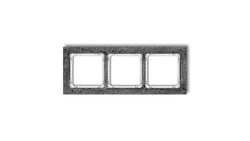 DECO Ramka uniwersalna potrójna - beton (ramka: antracytowa spód: biały) antracyt 11-0-DRB-3
