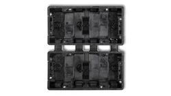 DECO Puszka instalacyjna podtynkowa 4 krotna (2 poziom, 2 pion) czarny DPM-2x2