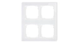 DECO Ramka modułowa 4 krotna (2 poziom, 2 pion) - efekt szkła (ramka biała spód biała) biały 0-0-DRSM-2x2