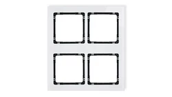 DECO Ramka modułowa 4 krotna (2 poziom, 2 pion) - efekt szkła (ramka biała spód czarny) biały 0-12-DRSM-2x2
