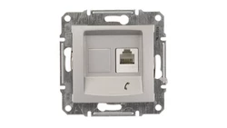 Sedna Gniazdo telefoniczne pojedyncze RJ11 aluminium SDN4101160