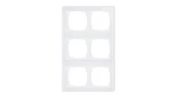 DECO Ramka modułowa 6 krotna (2 poziom, 3 pion) - efekt szkła (ramka biała spód biała) biały 0-0-DRSM-2x3