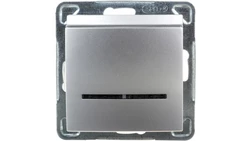 IMPRESJA Łącznik hotelowy z podświetleniem srebrny ŁP-15YS/m/18