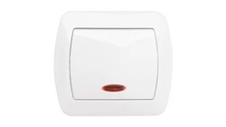 Simon Akord Łącznik jednobiegunowy z podświetleniem biały AW1L/11