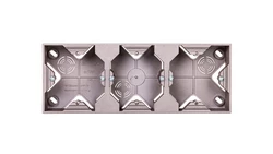 IMPRESJA Puszka natynkowa potrójna tytan PNP-3Y/23