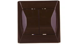 AKCENT Łącznik schodowy podwójny z podświetleniem brązowy ŁP-10AS/24