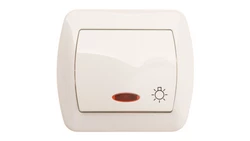 Simon Akord Przycisk /światło/ z podświetleniem biały AS1L/11