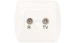 Simon Akord Gniazdo antenowe RD/TV końcowe białe AAK/11
