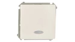 Simon Basic Łącznik jednobiegunowy z podświetleniem, szybkozłącza, biały BMW1L.01/11