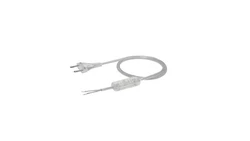 Przewód z wyłącznikiem z płaską wtyczką b/u H03VVH2-F 2x0,75 transparentny S-13W-0,75-2-0 /2m/