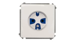 Simon Basic Gniazdo pojedyncze DATA z/u 16A IP20 z kluczem uprawniającym białe BMGD1.01/11