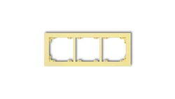 DECO Ramka potrójna DECO Pastel Matt kanarkowy 43DR-3