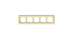 DECO Ramka pięciokrotna DECO Pastel Matt kanarkowy 43DR-5