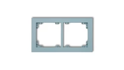 DECO Ramka podwójna DECO Pastel Matt lazurowy 48DR-2