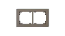 DECO Ramka podwójna DECO Pastel Matt czekoladowy 49DR-2