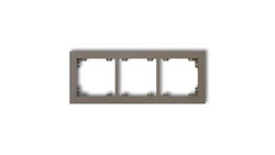 DECO Ramka potrójna DECO Pastel Matt czekoladowy 49DR-3