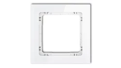 DECO Ramka pojedyncza - efekt szkła (ramka: biała spód: biały) biały 0-0-DRS-1