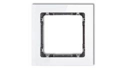 DECO Ramka pojedyncza - efekt szkła (ramka: biała spód: grafitowy) biały 0-11-DRS-1