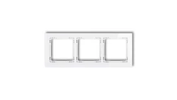 DECO Ramka potrójna - efekt szkła (ramka: biała spód: biały) biały 0-0-DRS-3