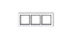 DECO Ramka potrójna - efekt szkła (ramka: biała spód: grafitowy) biały 0-11-DRS-3