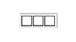 DECO Ramka potrójna - efekt szkła (ramka: biała spód: czarny) biały 0-12-DRS-3