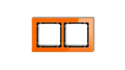 DECO Ramka podwójna - efekt szkła (ramka: pomarańczowa spód: czarny) pomarańczowy 13-12-DRS-2