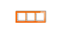 DECO Ramka potrójna - efekt szkła (ramka: pomarańczowa spód: biały) pomarańczowy 13-0-DRS-3