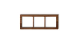 DECO Ramka potrójna - drewno (orzech amerykański) orzech amerykański DRD-3E
