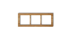 DECO Ramka potrójna - drewno (dąb) dąb DRD-3F