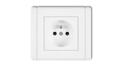 FLEXI Gniazdo pojedyncze z/u 2P+Z biały FGP-1zp
