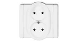 FLEXI Gniazdo podwójne b/u biały FGP-2p