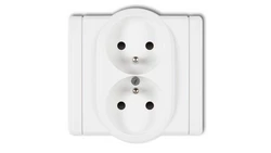 FLEXI Gniazdo podwójne z/u biały FGP-2zp