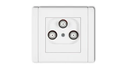 FLEXI Gniazdo multimedialne 3F DATA (Vectra) biały FGMV
