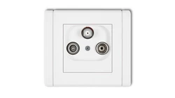 FLEXI Gniazdo antenowe RTV-SAT końcowe (2 wejścia antenowe) biały FGST