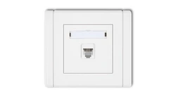 FLEXI Gniazdo telefoniczne pojedyncze 1xRJ11, 4-stykowe, beznarzędziowe biały FGT-1