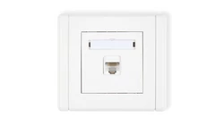 FLEXI Gniazdo komputerowe pojedyncze 1xRJ45, kat. 6, ekranowane, 8-stykowe biały FGK-5