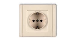 FLEXI Gniazdo pojedyncze z/u SCHUKO beżowy 1FGP-1sp