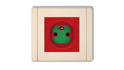 FLEXI Gniazdo pojedyncze z/u DATA z kluczem czerwony 1FGZK