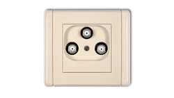 FLEXI Gniazdo multimadialne 3F DATA (Vectra) beżowy 1FGMV