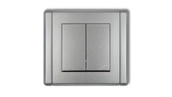 FLEXI Łącznik jednobiegunowy ze schodowym (osobne zasilanie) srebrny metalik 7FWP-10.2