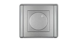 FLEXI Ściemniacz elektroniczny przyciskowo-obrotowy srebrny metalik 7FRO-1
