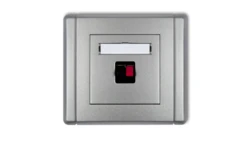 FLEXI Gniazdo głośnikowe pojedyncze srebrny metalik 7FGG-1